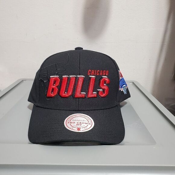 Chicago Bulls Draft 1996 Shadow Mitchell & Ness Hat Snapback Cap NWT - Picture 1 of 10